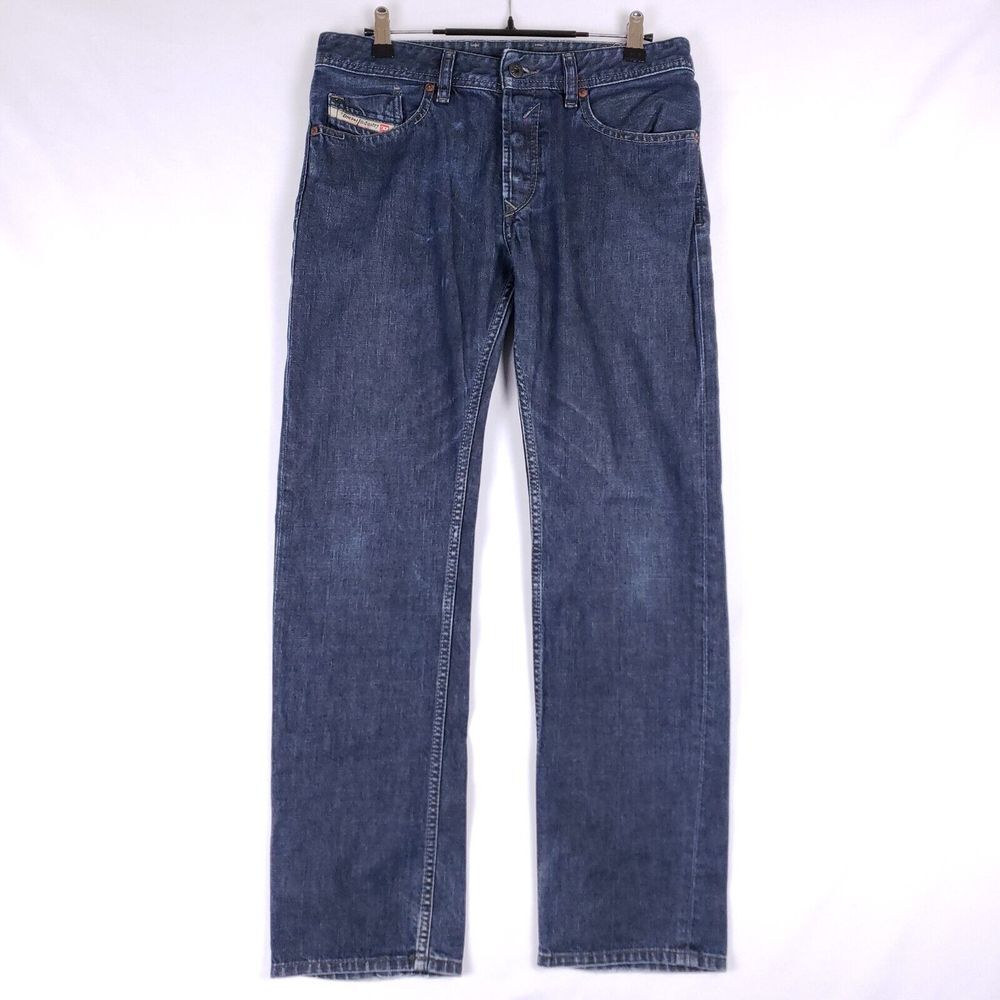 Diesel Waykee Jeans Mens *30x29 Blue Regular Straight Button Fly Cotton Preppy